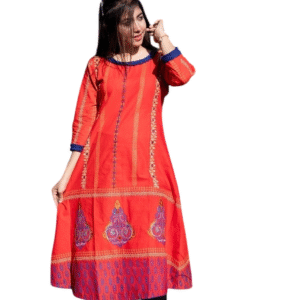One piece Cotton kameez Red